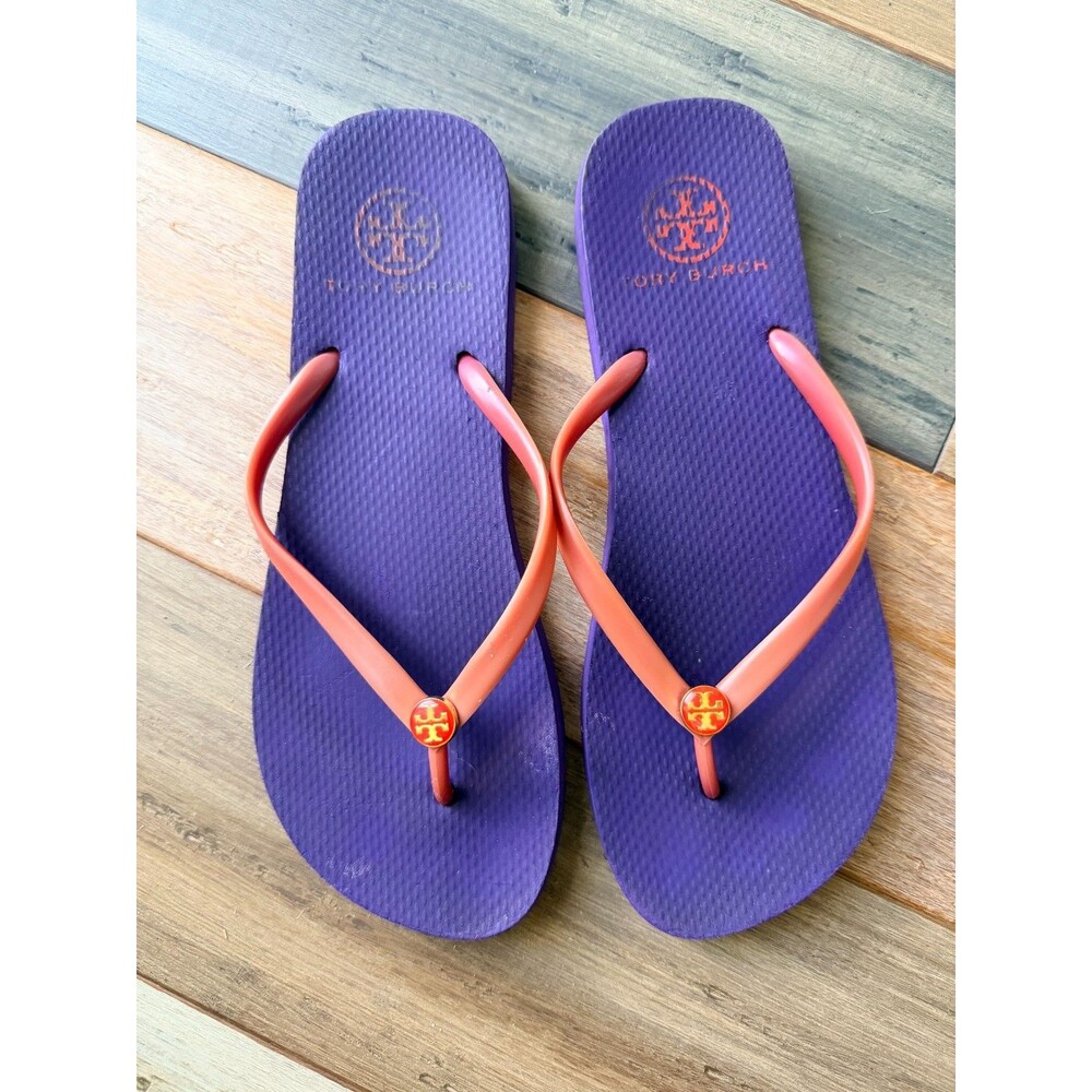 Tory Burch Women's Purple Thong Flip Flop Sandals - Approx. 10" Insole - Size 9 - Picture 3 of 7